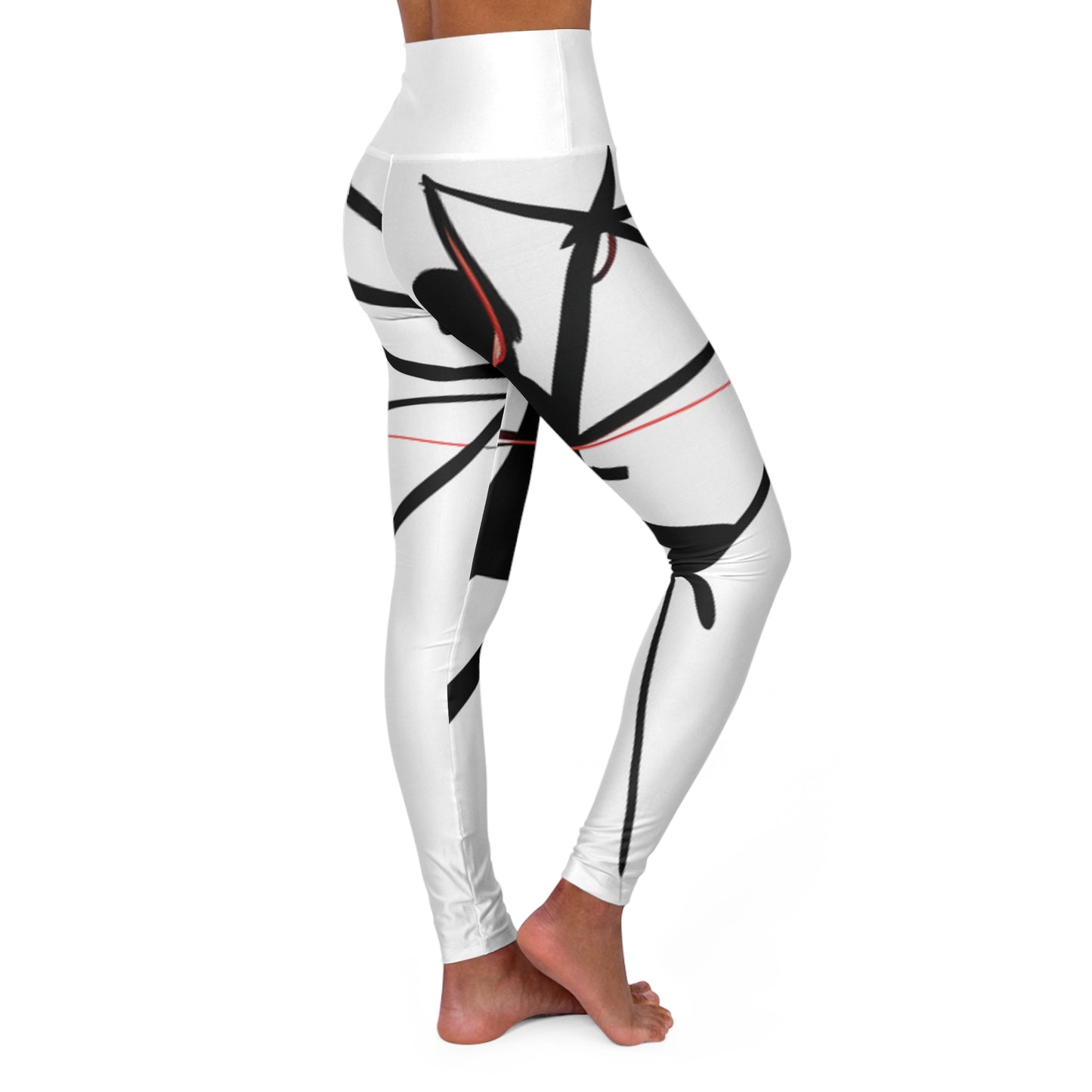 Bladed warriors-High Waisted Yoga Leggings (AOP)