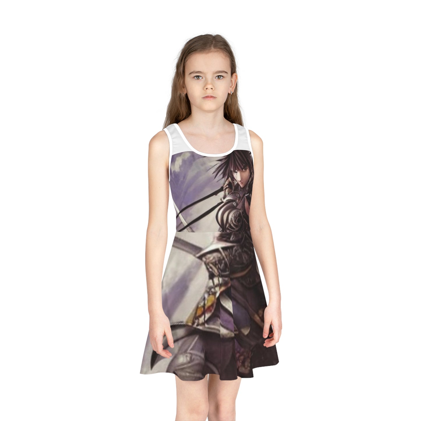 Be the Warrior Girls' Sleeveless Sundress (AOP)