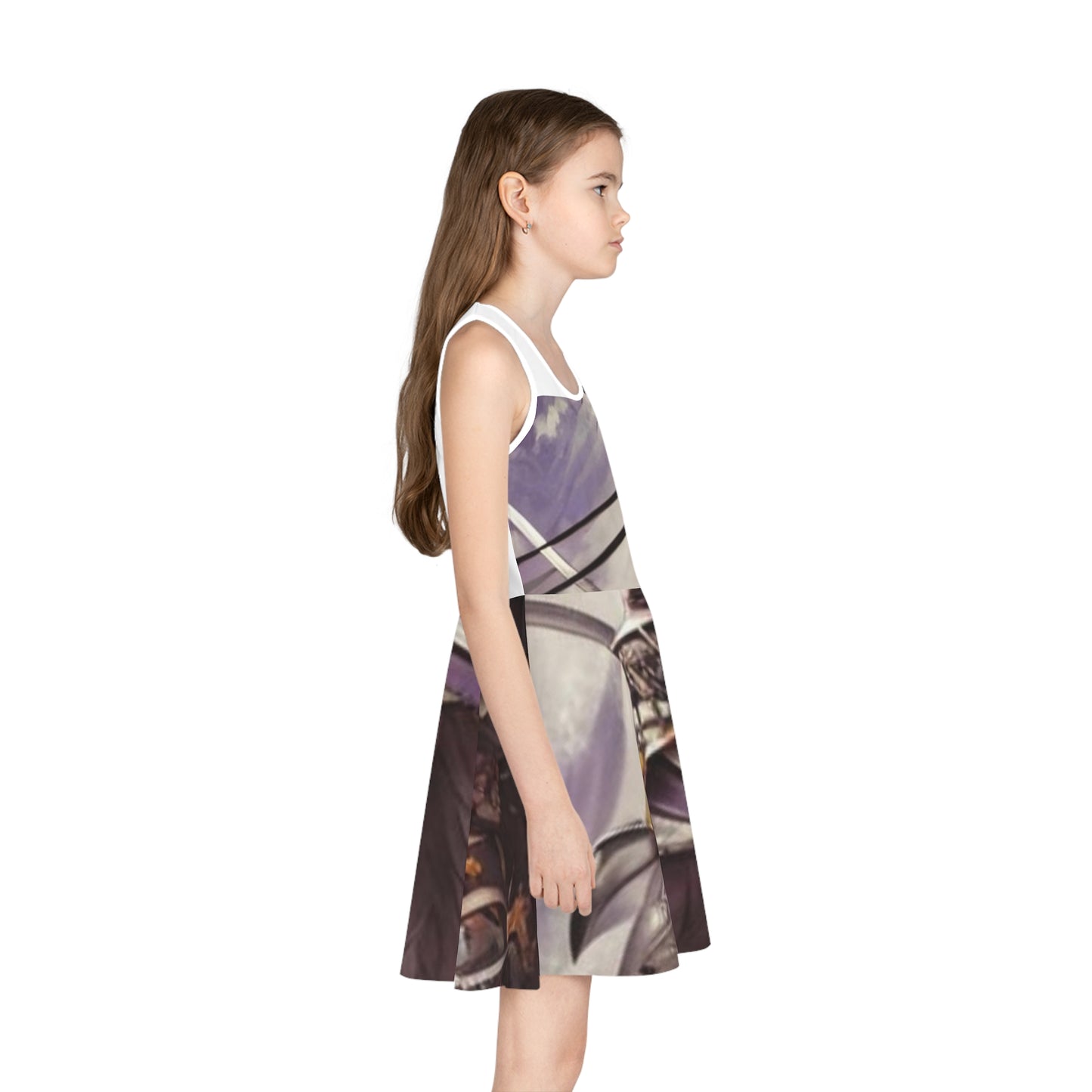 Be the Warrior Girls' Sleeveless Sundress (AOP)