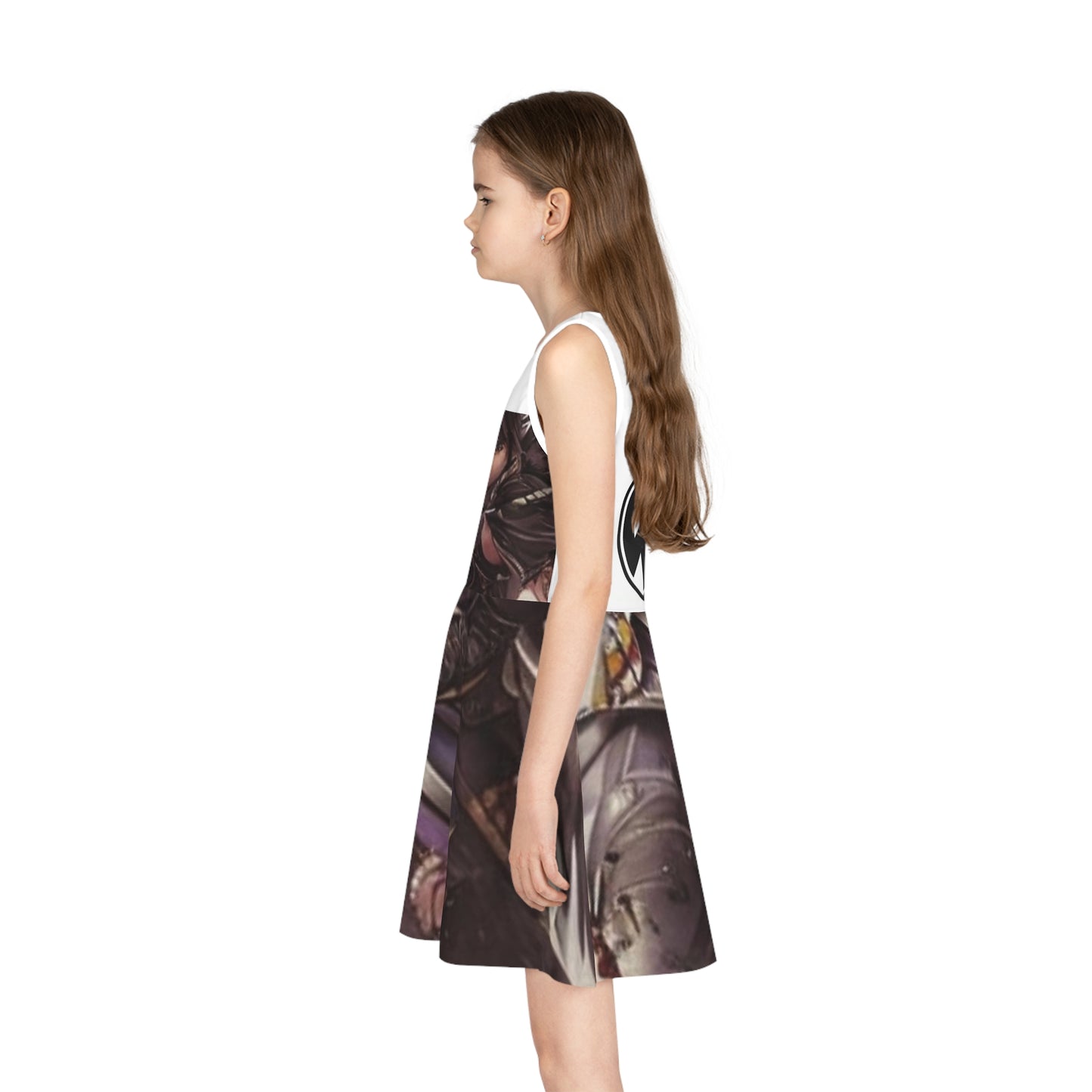 Be the Warrior Girls' Sleeveless Sundress (AOP)