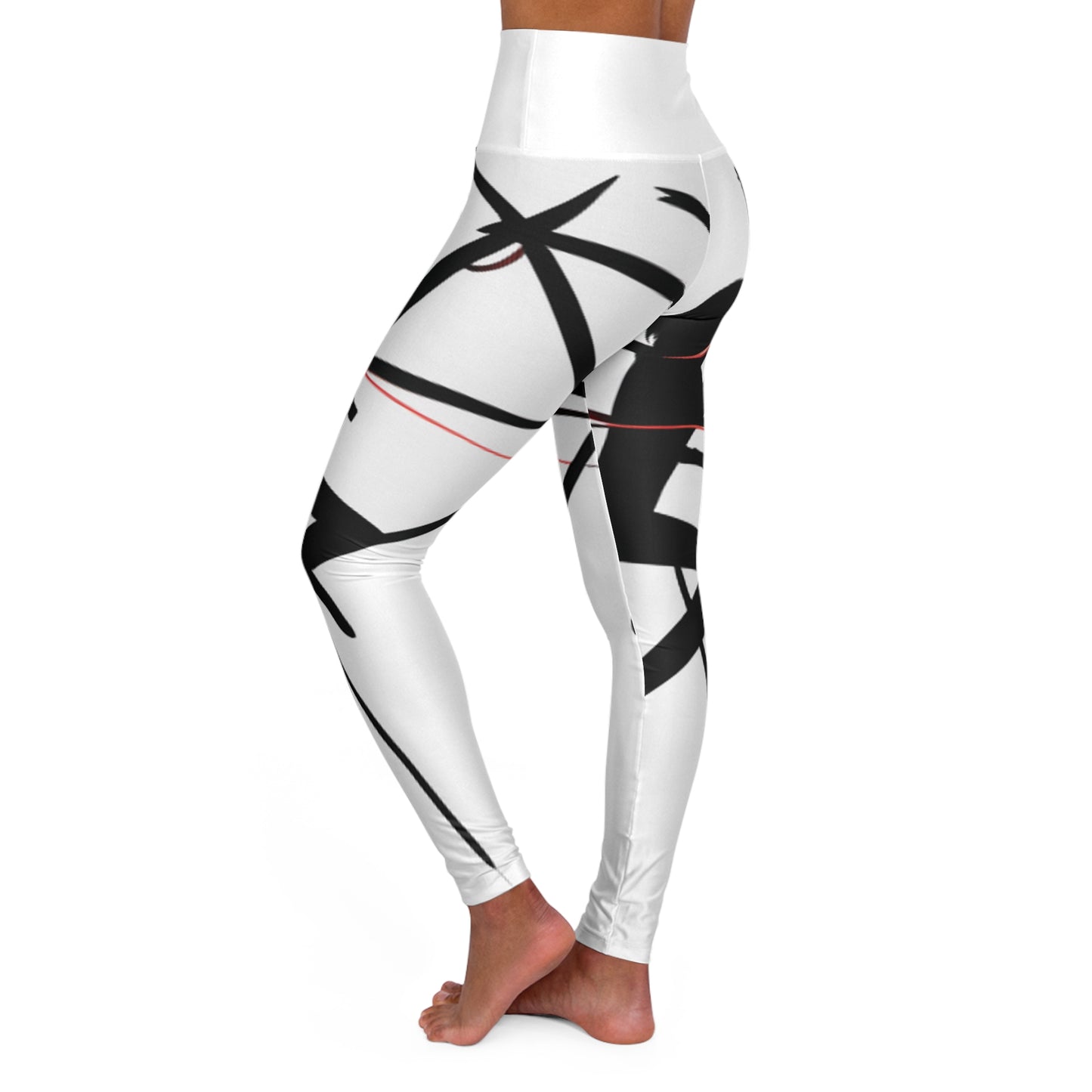 Bladed warriors-High Waisted Yoga Leggings (AOP)